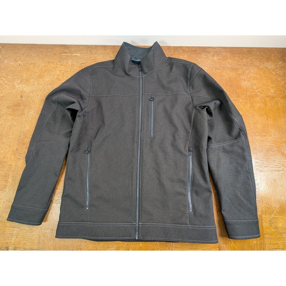 Kuhl Impakt Softshell Jacket Men's Sz L Black Full Zip Hiking Style #1019